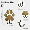 Colgador de Llaves de Madera con Diseño de Pata de Gato Simple con Impresión Plana 2D de Alta Definición y Forma de Pata de Gato Bicolor para Colgar en la Pared