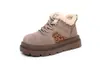 Zapatos de algodón estilo Birkenstock que aumentan la altura para mujer, nuevo estilo de otoño e invierno, cómodos, retro, nuevo producto, botas de nieve para personas bajas, zapatos cálidos de suela gruesa