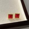 Pendientes rojos para mujer, estilo retro de Hong Kong, pendientes de alta calidad, 2023, nuevos y populares, nichos únicos, otoño e invierno, pendientes de Año Nuevo