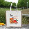 Bolsa de Lino de Tendencia Nacional Logo Impreso Algodón Lino Lino Lona Bolsa de Yute Lonchera Bolsa para el Almuerzo Bolsa de Compras de Protección Ambiental