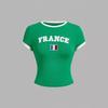 Camiseta informal de manga corta con cuello redondo y letras bordadas, estilo sencillo, para mujer, estilo europeo y americano, primavera 2024