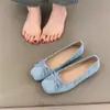 Bailarinas de Hada Suave 2025 Franceses Dulces Elegantes Lazos Puntera Cuadrada Poco Profundos Suela Suave Mocasines Brisa Nocturna