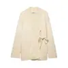 Abrigo Kimono de Punto Doble Botonadura Adelgazante con Cordones en la Cintura Estilo Nuevo Primavera 2026 AliExpress Transfronterizo 6771001