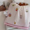 Colcha de Verano Linda de Frijol de Dibujos Animados, Colcha de Verano de Algodón Tejido de Leche, Colcha Fresca de Seda para Aire Acondicionado, Colcha Delgada para Dormitorio de Estudiante