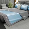 Esterilla Suave de Verano con Aire Acondicionado, Lavable y Plegable, Juego de Tres Piezas de Esterilla Refrigerante de Grado A para Maternidad e Infancia, Sencilla Esterilla Refrigerante de Seda de Hielo con Sábana Ajustable