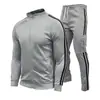 Nuevo Conjunto de Cárdigan Liso de Color Sólido de Moda Casual 2023, Chaqueta de Moda de Talla Grande Europea y Americana Transfronteriza Más Vendida para Hombre