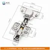 Accesorios para Muebles Bisagras para Puertas de Gabinete Brazo Recto Hidráulicas Silenciosas Desmontables Bisagras Plegables Bisagras con Amortiguador Taza de 35 mm Se Puede Equipar con Amortiguador