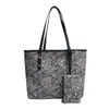 Bolso Tote de Estilo Étnico de Gran Capacidad para Mujer, Bolso de Mano Casual con Estampado y Asa de Bambú, Bolso de Lona para Compras y Viajes, Regalo para Mujer