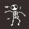 Pegatinas transfronterizas de Halloween para coches eléctricos de nueva energía con calaveras de relámpago cargándose divertidas pegatinas decorativas de terror