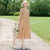 Vestido de Algodón y Seda Estilo Nuevo 2026 para Mujeres de Mediana Edad y Mayores, Ropa de Exterior de Moda de Verano, Vestido Floral Talla Grande para Mamás