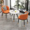 Conjunto de Mesa e Cadeiras Pequenas para Lazer na Varanda, Conjunto de Recepção Simples e Moderno com Uma Mesa e Duas Cadeiras, Novo Conjunto de Mesa e Cadeiras Leves de Luxo para Reunião e Chá de Hotel