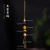 Pingente de Bodhi de Jade Branco Estilo Templo Pedra Olho de Tigre Oito Contas Dez Oito Contas Enfeite para Pendurar no Carro Chaveiro Acessórios para Celular Mochila Venda por Atacado