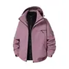 Chaqueta de plumón estilo montaña para mujer 2026 nuevo conjunto de tres en uno para otoño e invierno, atuendo de senderismo al aire libre, moderno conjunto de dos piezas para pareja