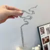 Novo Presilha de Cabelo Geométrica Oval com Franja em Liga de Metal Estilo Coreano 2025 para Mulheres, Grande Presilha Jacaré Acessório de Cabelo para a Parte de Trás da Cabeça