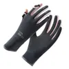 Guantes de Protección Solar para Mujer en Verano, Malla de Gasa para Conducir al Aire Libre, Dedos al Descubierto para Sombrear, Transpirables y Frescos, Guantes de Seda de Hielo para Ciclismo