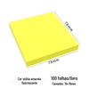 Bloco de notas fluorescente Post-it, bloco de notas simples, cor sólida, rasgável, notas de escritório, papel para notas, notas de estudante, notas N-time