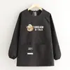 Delantal de Bata Moderno Repelente al Agua Cocina Hogar Manga Larga Adulto Antiincrustante y Resistente a Manchas Ropa de Trabajo para Catering con Estampado