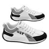 Zapatillas casuales blancas impermeables de cuero para hombre, estilo slip-on, para otoño, modelo Forrest Gump, versátiles y antideslizantes H877