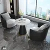 Juego de sofá individual y mesa de centro estilo lujo ligero para recepción comercial, oficina de ventas, mesas y sillas de negociación, sofá de recepción de oficina