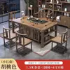 Nuevo Juego de Mesa y Sillas de Té Estilo Chino, Mesa de Té de Oficina de Madera Maciza, Juego para el Hogar, Mesa Pequeña Integrada para Preparar Té en el Balcón