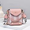 Bolsa para celular, bolsa transversal feminina, nova moda 2023, popular, combinando com tudo, textura, moda, bolsa de ombro portátil, bolsa pequena