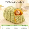 Nido de Gato Cálido y de Terciopelo en Invierno, Bolsa de Dormir Semicerrada Desmontable y Lavable, Nido para Mascotas, Suministros de Invierno para Gatos, Venta Directa de Fábrica