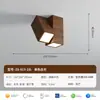 Lámpara de Pasillo Estilo Francés de Mediados de Siglo, Lámpara de Techo Retro Color Nogal de Espectro Completo para Protección Ocular, Luz de Entrada de Balcón