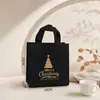 Bolsas de Navidad Transfronterizas con Estampado Dorado Láser No Tejidas, Bolsas de Regalo Láser, Bolsas de Dulces de Halloween al por Mayor de Alta Calidad