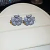 Nuevos Pendientes de Flor de Circonita Moda Exquisitos Simples Pendientes Elegantes Temperamento Únicos Tendencia Accesorios para Pendientes para Mujeres Venta al por Mayor
