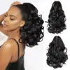 Pinza de garra de venta cruzada más vendida para coleta de cabello ondulado para mujeres, extensiones de pinza de pelo postizo, coleta rizada al por mayor