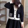 Casaco Cardigan de Tricô para Mulheres Primavera e Outono Grosso Novo Estilo 2025 Top de Fragrância Suave Estilo Quente Sensação de Luxo Bonito e Estilo Estrangeiro