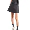 Falda-Pantalón Bordada Gris para Primavera y Verano, Falda Línea A Tallas Grandes con Aberturas Laterales, Culottes Negros para Mujeres Tallas Grandes, Falda Corta