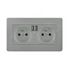 Comercio exterior 86 panel de enchufe de pared estándar europeo Europeo estándar europeo Alemán 16A regulación estándar alemán enchufe USB