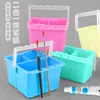 Balde de lavagem de canetas multifuncional dois em um balde de plástico suporte de caneta para enxágue de arte pintura com pigmento guache pintura a aquarela