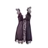 Encantadora Noche en Stock Nuevo Sexy Camisón de Manga Corta Volante Encaje Transparente Adorno Camisola Ropa de Dormir Verano 8384