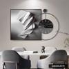 Restaurante Minimalista Moderno com Relógio Pintura Decorativa Pintura em Porcelana de Cristal Relógio Criativo Parede de Fundo Atmosférica Mural para Sala de Estar