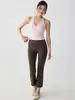 Calças de yoga com sensação de segunda pele, calças pantalona para mulheres baixinhas, calças esportivas de alta elasticidade que levantam o bumbum e emagrecem, calças de moletom femininas