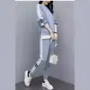 Traje deportivo casual estilo estación europea para mujer, otoño, nuevo, suelto, moda, talla grande, estilo western, reductor de edad, para llevar con amigas