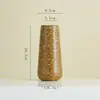 Jarrón de Cerámica Estilo Wabi-Sabi Shumen Decoración Retro Sala de Estar Arreglos Florales Adornos Flores Artificiales Lujo Accesible y Sentido de Alta Gama