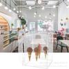 Vitrina de acrílico para helados, vitrina para conos, estante para 9 conos de huevo, rollos de sushi, rollos de gofres, estante de exhibición de helados
