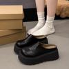 Mules Cerrados para Mujer que Aumentan la Altura para Figuras Pequeñas, Nuevos para Otoño e Invierno 2025, Zapatillas Slip-On de Suela Gruesa Estilo Birkenstock