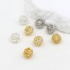 Oro Real de 18k DIY Bola de Flores con Cuentas Cuerda de Mano Accesorios con Cuentas Accesorios Colgante Pulsera Collar C45