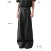 Pantalones de traje negros de pierna ancha, holgados, casuales y profesionales, a la moda y tendencia, Fit Limpio Margiela para hombre, Primavera y Otoño