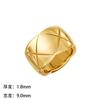 Anillo de acero de titanio a cuadros de diamantes estilo网红 europeo y americano, borde ondulado, anillo de cuadros cruzados, moda para parejas que no se desvanece