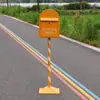 Buzón de hierro forjado retro estilo europeo modelo de buzón caja de sugerencias caja para cartas y periódicos a prueba de lluvia para exteriores accesorios decorativos de moda en internet