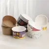 Kangshifu-Estilo Desechable Engrosado Redondo Tazón para Sopa de Fideos Instantáneos Vaso para Comida Rápida Tazón de Papel para Fideos Instantáneos