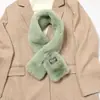Bufanda de Piel Estilo Coreano con Etiqueta de Piel de Conejo Rex para Mujer Otoño e Invierno Imitación de Piel Versátil para Chicas Felpa Engrosada Bufanda de Piel