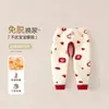 Calça Bebê Outono Inverno Meninos Meninas Três Camadas Acolchoada Abertura Entre Pernas Calça Infantil Engrossada Quente Longa Pijama para Casa