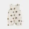 Ropa de Verano Delgada para Niños Mono de Bambú y Algodón de Manga Corta para Uso Casual al Aire Libre Ropa para Niños Anyang