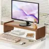 Soporte para monitor de computadora, estante para pantalla, base para monitor de computadora de escritorio, organizador de escritorio de oficina
